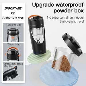 Bouteille mélangeuse électrique portable jusqu'à 700 ml pour pré-entraînement, protéines, boissons, cocktails et smoothies - Product Image 2