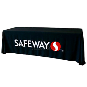 Mantel de 4 pies/6 pies/8 pies Feria comercial Cubierta de mesa de cortina personalizada con logotipo impreso a todo color <span class=keywords><strong>Banner</strong></span> publicitario - Product Image 3