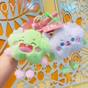 QY Cute Plush Star Keychain Soft Stuffed Plush Doll <b>Key</b> <b>Ring</b> Backpack <b>Bag</b> Charm Kawaii Gift for Kids Girls OEM Wholesale - Product Image 3
