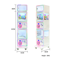 Distributeur automatique de capsules verticales à double couche, à monnayeur, avec éclairage LED coloré pour centres commerciaux et cinémas