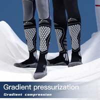 Chaussettes de Compression Montantes GOLOVEJOY DWZ04 Unisexe pour la Course, le Marathon, le Sport, le Football et le Ski