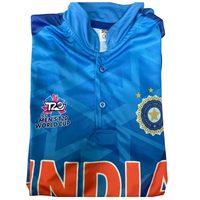 Jersey de cricket Nombre y número personalizados Todo el uniforme del equipo de cricket India Cricket Test Jersey Hombres