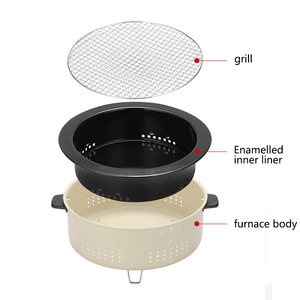Barbecue Grill charbon de <span class=keywords><strong>bois</strong></span> sans fumée brûleur multifonctionnel poêles à <span class=keywords><strong>bois</strong></span> tente gril <span class=keywords><strong>antirouille</strong></span> Camping accessoires Camp poêle pour Barbecue - Product Image 6