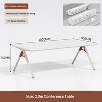 HYZ-259X Ensemble de table et chaises de conférence de bureau en bambou moderne pour 12 personnes, résistant à la chaleur, à la saleté et à la corrosion, idéal pour les petites réunions et les réceptions