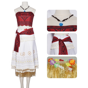 Costume cosplay da palcoscenico ispirato al film live-action, gonna hula e top da personaggio oceanico per performance anime - Product Image 4