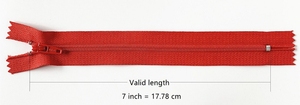 Haute Qualité Pantalon Nylon Zipper Bande 7 Pouces Fermeture Eclair en Stock No.3 18 cm Fermer Fin Nylon Fermetures À Glissière - Product Image 3