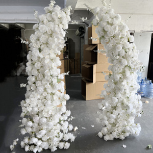 ฮอร์นดอกไม้ A21สำหรับงานแต่งงานดอกกุหลายสีขาวกลิ่นกุหลาบดอกกล้วยไม้ดอกไม้ประดิษฐ์ทำจากผ้าไหมสำหรับตกแต่งงานแต่งงาน - Product Image 2