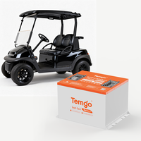 TEMGO 48V 100Ah Baterai Golf Cart LiFePO4 Isi Ulang dengan LCD Pintar, Aplikasi Bluetooth, dan Sistem Pengisian Cepat