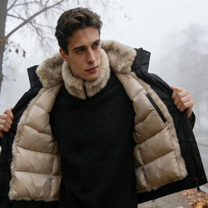 Chaqueta Casual de Invierno Premium con Forro de Piel Gruesa, Chaqueta de Invierno Elegante <span class=keywords><strong>para</strong></span> <span class=keywords><strong>Hombre</strong></span> <span class=keywords><strong>para</strong></span> Uso Diario en Clima Frío - Product Image 1