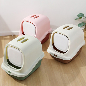 Grande litière d'entrée, toilette géante pour chat, litière extra-large entièrement fermée pour éviter les éclaboussures, énorme bac à excréments pour chat - Product Image 3