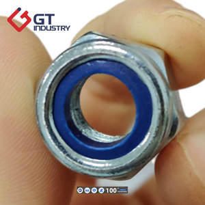 Tuercas de inserción de nylon <span class=keywords><strong>ASTEM</strong></span> B18.16.6 3/4 5/8 1/2 1-1/2 Hex Clase 8, color amarillo, zincadas, grado 8 - Product Image 3