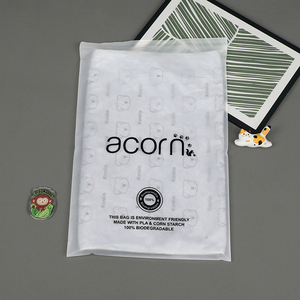 Bolsas autoadhesivas con logotipo personalizado Esmerilado 100% Almidón de maíz biodegradable para ropa de embalaje - Product Image 1
