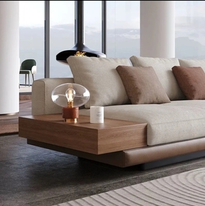 Comodo Set di Divani Modulari per Soggiorno in Velluto, Divano Angolare con Design Semplice e Gambe in Legno per Arredamento Casa - Product Image 4