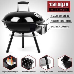 En Stock, Horno Portátil Desmontable de 14 Pulgadas para Asar al Aire Libre, Parrilla para Barbacoa con Termómetro, Horno para Asar en el Patio - Product Image 2