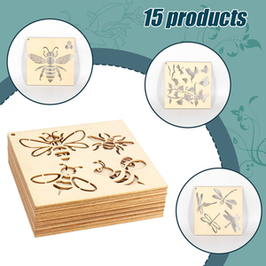 Tailai Planche à tracer en bois de <span class=keywords><strong>6</strong></span> pouces et pochoirs de dessin <span class=keywords><strong>pour</strong></span> enfants - Modèles d'art abeille/papillon <span class=keywords><strong>pour</strong></span> projets d'artisanat DIY et projets artistiques scolaires - Product Image 4