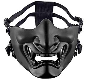 戦術用オートバイヘルメットゴーグルマウスカバー屋外保護スカル防風マスクハーフフェイス悪魔マスク - Product Image 1