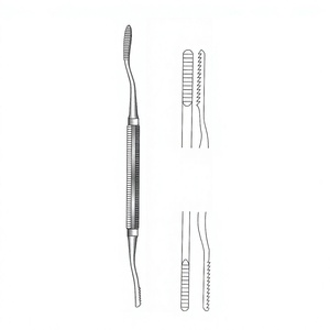 Râpe à os chirurgicale double extrémité Polokoff, longueur 18 cm / 7 pouces, largeur 3 mm et 4 mm, à denture lisse - Product Image 1