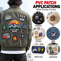 Patchs personnalisés en PVC de haute qualité en gros, patchs en silicone avec logo thermocollant