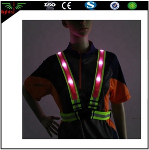 Gilet de sécurité haute visibilité réfléchissant avec éclairage LED <span class=keywords><strong>clignotant</strong></span> pour le travail, la moto et le cyclisme - Product Image 6