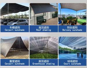 ม่านบังแดดกันรังสียูวีสำหรับภายนอกอาคาร  ตาข่ายบังแสง 35%-90% รูปทรงสี่เหลี่ยมผืนผ้า ผลิตจากผ้า HDPE ทอ ยี่ห้อซินหาง รุ่น Xc-002 - Product Image 2