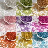 Perles Miyuki Rocailles rondes 8/0, 3 mm, en verre soufflé cristal, 21 couleurs, effet argent illusion, certifiées par un tiers, paquet de 10g