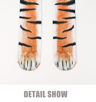 Chaussettes unisexes pour femmes de haute qualité, nouvelle collection, motif amusant, imprimé réaliste de patte d'animal, en coton respirant, vente chaude