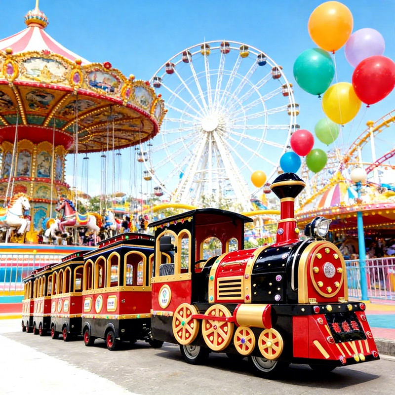 1 Locomotive 4 Coaches Amusement Electric