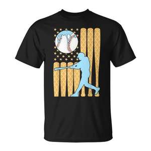 Camiseta con diseño de bandera americana de Baseball Drip Boys Batter Ice Cream - Product Image 1