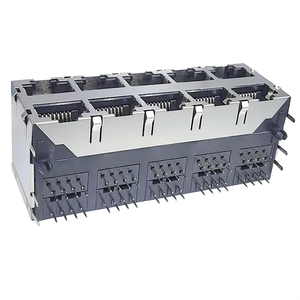 Rj45 cổng mạng ổ cắm 2x5 cổng 8P8C Modular jack cắm đa cổng không có đèn mùa xuân mảnh RJ45 kết nối - Product Image 4