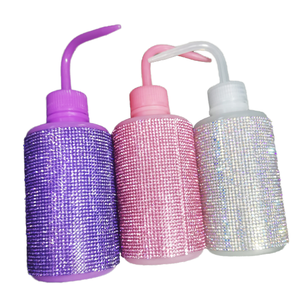 Bouteille de rinçage en plastique pour extensions de cils avec strass, flacon de lavage pour nettoyage des cils - Product Image 1