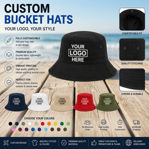 Sombreros de Pescador Personalizados de Lino y Algodón, con Bordado, Pedrería, Logotipo Impreso, Unisex, Protección Solar para Eventos al Aire Libre - Product Image 2