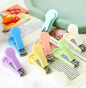 Ciseaux d'orteils de couleur bonbon anti-éclaboussures coupe-ongles en acier inoxydable portable pour manucure à domicile