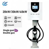 Chargeur mural pour véhicule électrique 30kW 40kW DC /CCS1/CCS2/CHAdeMO/GB avec contrôle intelligent par application WiFi, entrée AC100V-380V, station de charge