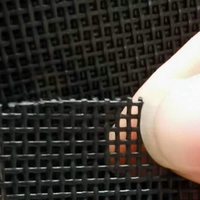 Bâche en maille tissée respirante enduite de PVC noir sur mesure, résistante et imperméable, pour camion et tente