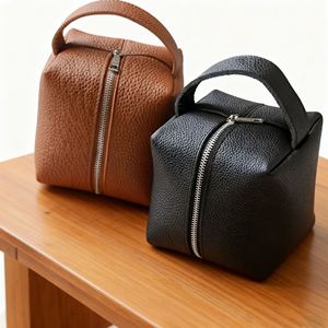 New cross-border cosmetic bag, PU leather, waterproof, cute small square skincare storage bag, children's tote bag - Product Image 1