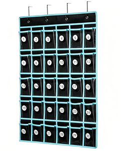 Organizador Colgante de 30 Bolsillos con Ganchos para Teléfonos y Calculadoras, Almacenamiento para Aula, 33.5x24 Pulgadas, Material No Tejido, Suministros de Oficina y Escolares - Product Image 1