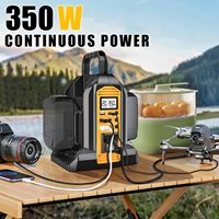 Onduleur compact et léger à onde sinusoïdale pure 350W pour chargeur de batterie Li-ion Dewalt 20V 60V, station d'alimentation LED et adaptateur de voiture