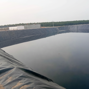 Geomembrana de HDPE de tamaño y logotipo personalizados al por mayor para depósitos de agua excelente impermeabilización y resistencia a los rayos UV - Product Image 1