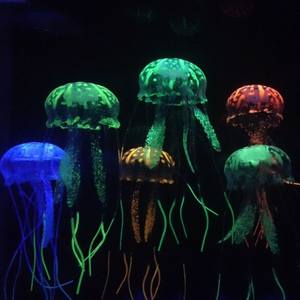 Venta de medusas brillantes de silicona de fábrica, medusas para acuario, pecera, decoración de acuario - Product Image 4
