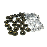 Logo personnalisé en cuir denim boutons à boutons-pression veste en jean vêtement métal double capuchon clous rivet pour sacs en cuir jeans