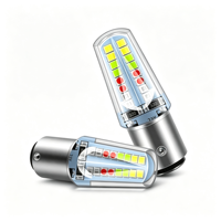 Ampoule LED pour voiture 3030-32SMD, 6000K, blanc, rouge, jaune, transparent, pour feux de freinage, de recul et de stop, 12V