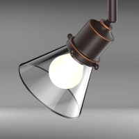 Kit d'éclairage sur rail fixe en bronze moderne, fourni directement par l'usine, spot en verre transparent pour la maison ou le bureau, source LED/ampoule