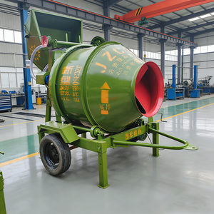 Mezcladora de Concreto Móvil Montada en Remolque JZC350 con Bomba 110v 220v 240v 380v, Maquinaria Portátil para Mezclar Concreto en Venta - Product Image 2