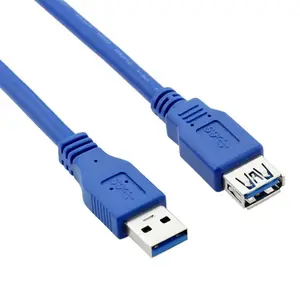 Magelei-Cable de extensión OEM chapado en oro azul, 1,5 M, USB 3,0, macho A hembra, para unidad Flash USB, lector de tarjetas, teclado de transmisión dura