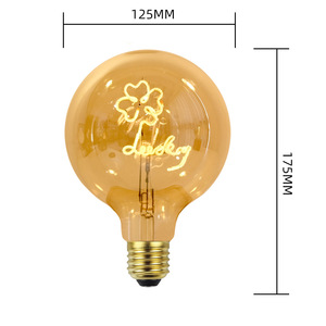 مصباح حروف LED إبداعي على شكل الحب والحظ، مصباح مكتب قابل للشحن بتصميم عتيق، قاعدة 5 فولت، مصباح قابل لإعادة الشحن للحدائق، كريستال، 2700 كلفن، إضاءة ناعمة - Product Image 4