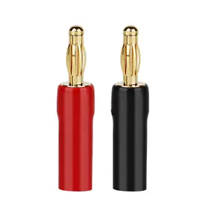 Audio Plug Factory Direct Supply Copper Gold-plated Lantern-shaped Banana Assembly Plug Audio Plug Audio Banana Plug Soft Shell