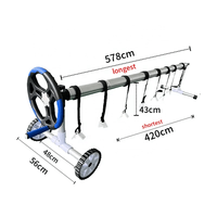 Bobine de couverture de piscine avec supports en aluminium pour piscine creusée