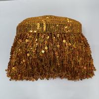Tissu en dentelle de mariée, franges à paillettes, applique brodée, chaîne de strass, perles en velours, tissu en maille de polyester, style moderne fait à la main