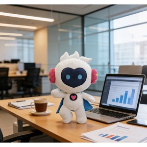 Lindo Peluche de Felpa Blanco Estilo Dibujos Animados, Mascota de Marca, Regalo de Peluche, Muñeco Personalizado, Peluche de Alta Calidad, Fabricación de Muestras de Peluche - Product Image 3