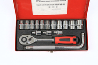 Fabrication chinoise, lot de 16 pièces, 1/2 pouces, jeu de prises à main Portable pour Garage à domicile, boîte en métal, livraison gratuite
